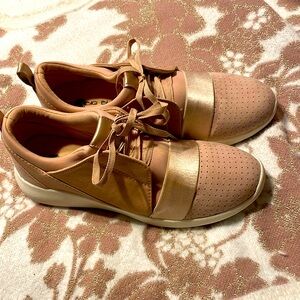 Big Buddha blush colored lace up sneakers